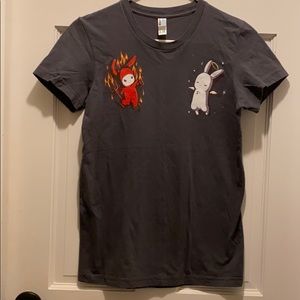 Devil and angel bunnies t-shirt